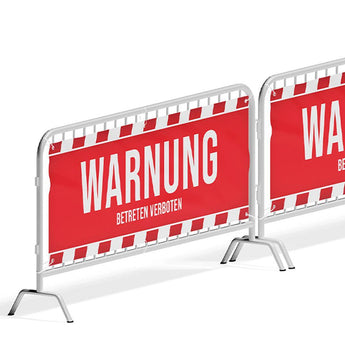 Absperrgitter Banner bedrucken | Werbung auf Absperrgittern - Picura GmbH