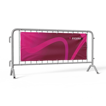 Absperrgitter Banner bedrucken | Werbung auf Absperrgittern - Picura GmbH