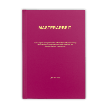 Diplomarbeit & Masterarbeit drucken und binden