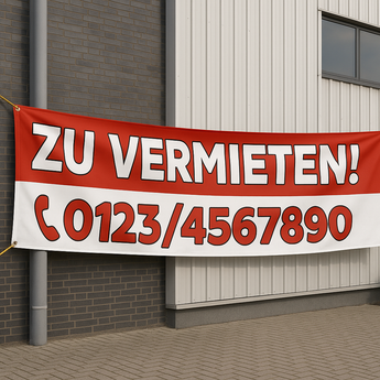 ZU VERMIETEN Werbebanner & Banner für Firmengelände