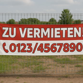 ZU VERMIETEN Werbebanner & Banner für Grundstücke