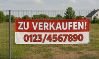 ZU VERKAUFEN Banner drucken – Werbebanner mit Telefonnummer gestalten