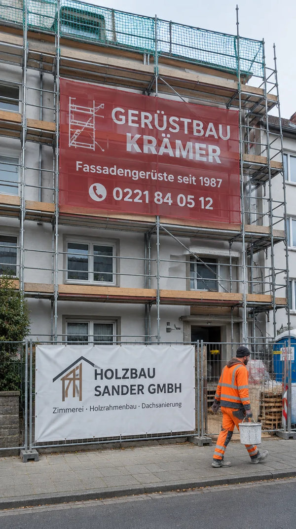Gerüstbanner an der Fassade