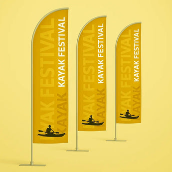 etailaufnahme des Gestells einer Beachflag mit stabilem Fuß