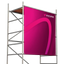 Gerüstbanner drucken auf Baugerüst mit individuellem Druck, wetterfestes Banner für Baustellen und Werbung