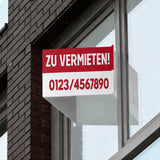 Maklerschild zu vermieten mit Telefonnummer