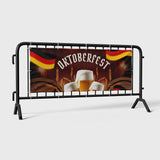 Mesh-Banner für Absperrgitter im Einsatz