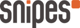 Referenz der Picura GmbH – Das bekannte snipes Logo in Dunkelgrau mit den charakteristischen orangen Akzenten, umgesetzt als hochwertiges Branding-Projekt im Bereich Werbetechnik.