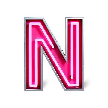 Neon Buchstaben | Leuchtende Schriftzüge