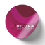 Ein runder, glänzender Aufkleber mit dem Porträt einer lächelnden Person vor hellem Hintergrund. Jetzt individuelle Sticker drucken.