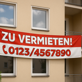 ZU VERMIETEN Werbebanner & Banner für Immobilien