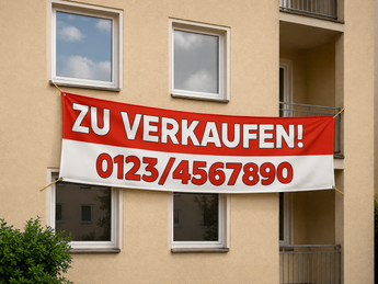 ZU VERKAUFEN Banner drucken – Werbebanner mit Telefonnummer gestalten