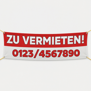 Zu vermieten Banner mit Telefonnummer