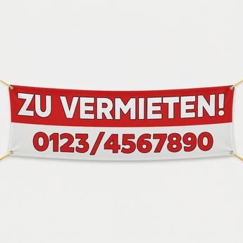 Zu vermieten Banner mit Telefonnummer