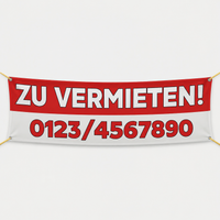 Zu vermieten Banner mit Telefonnummer