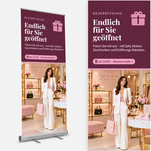 Roll Up Neueröffnung