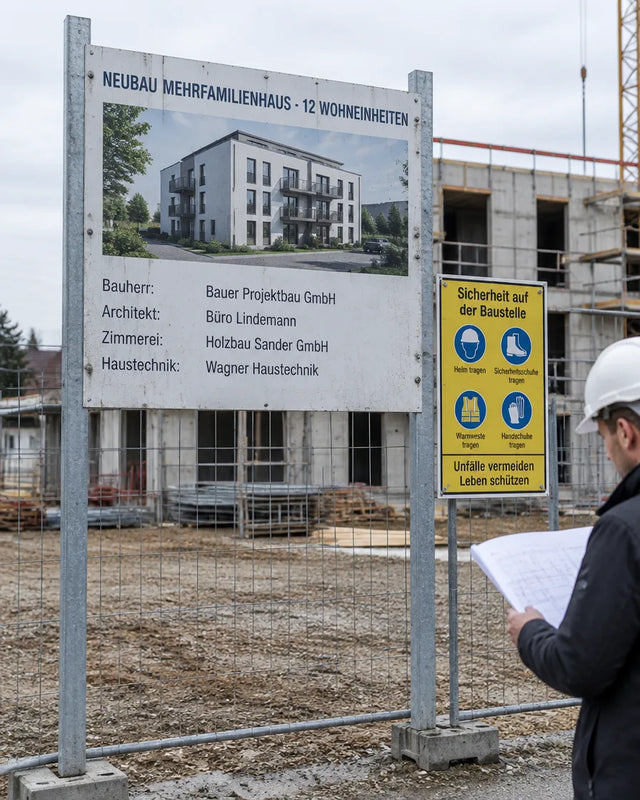 Bauschild & Firmenschild