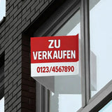 maklerschild zu verkaufen mit Telefonnummer