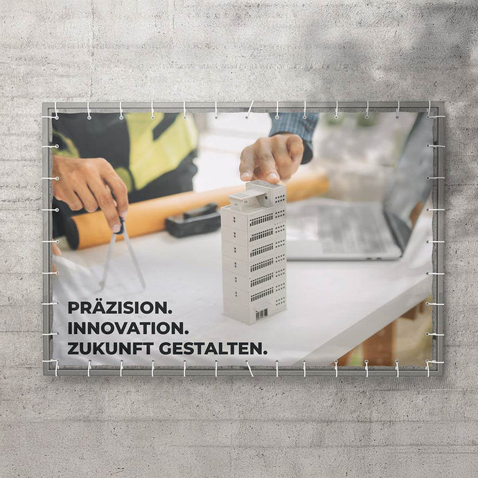Outdoor Werbebanner drucken – UV-beständig, wetterfest und ideal für Außenwerbung